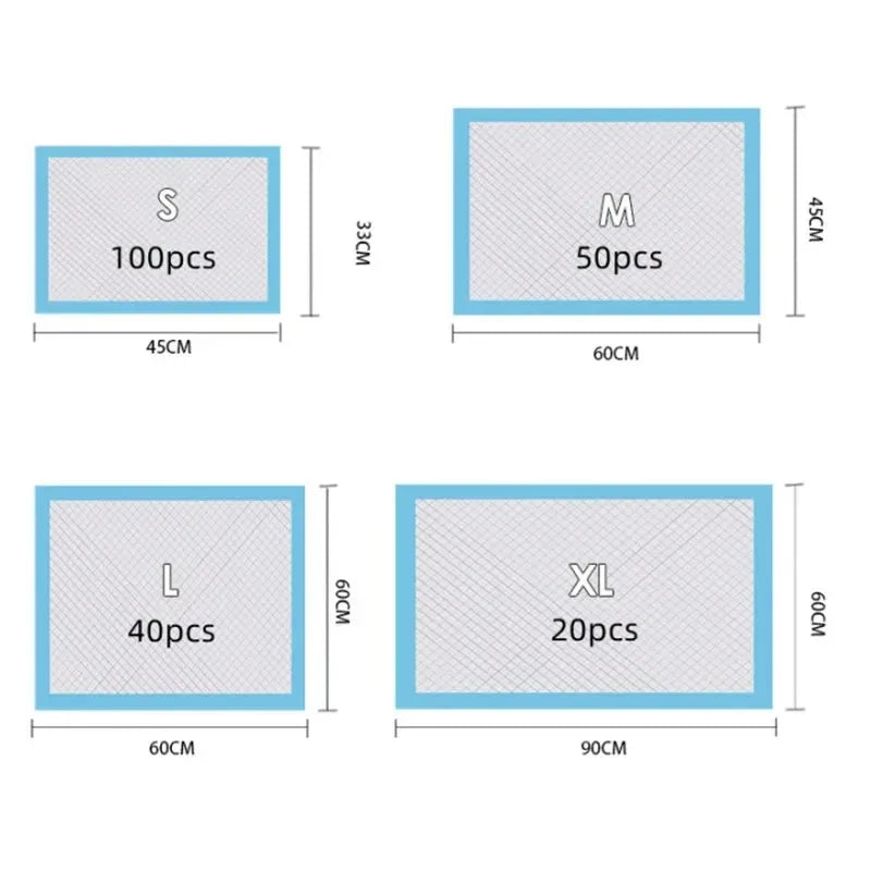 20/40/50/100Pack Disposable Changing Pads Baby Disposable Underpads Waterproof Breathable Underpads Bed Table Protector Mat