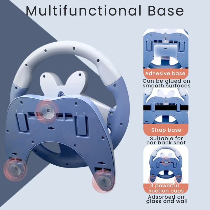 Infant Shining Simulation Steering Wheel Toys Children's Toy Kids Early Education Copilots Stroller Steering Wheel Vocal Toys