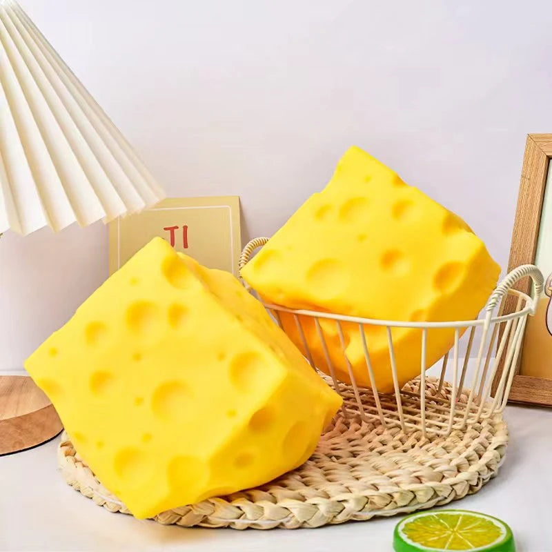 Simulate Cheese Slow Rebound Pinching Office Decompression Slow Rebound Cheese Pinching Ornament Relax And Decompress And Knead