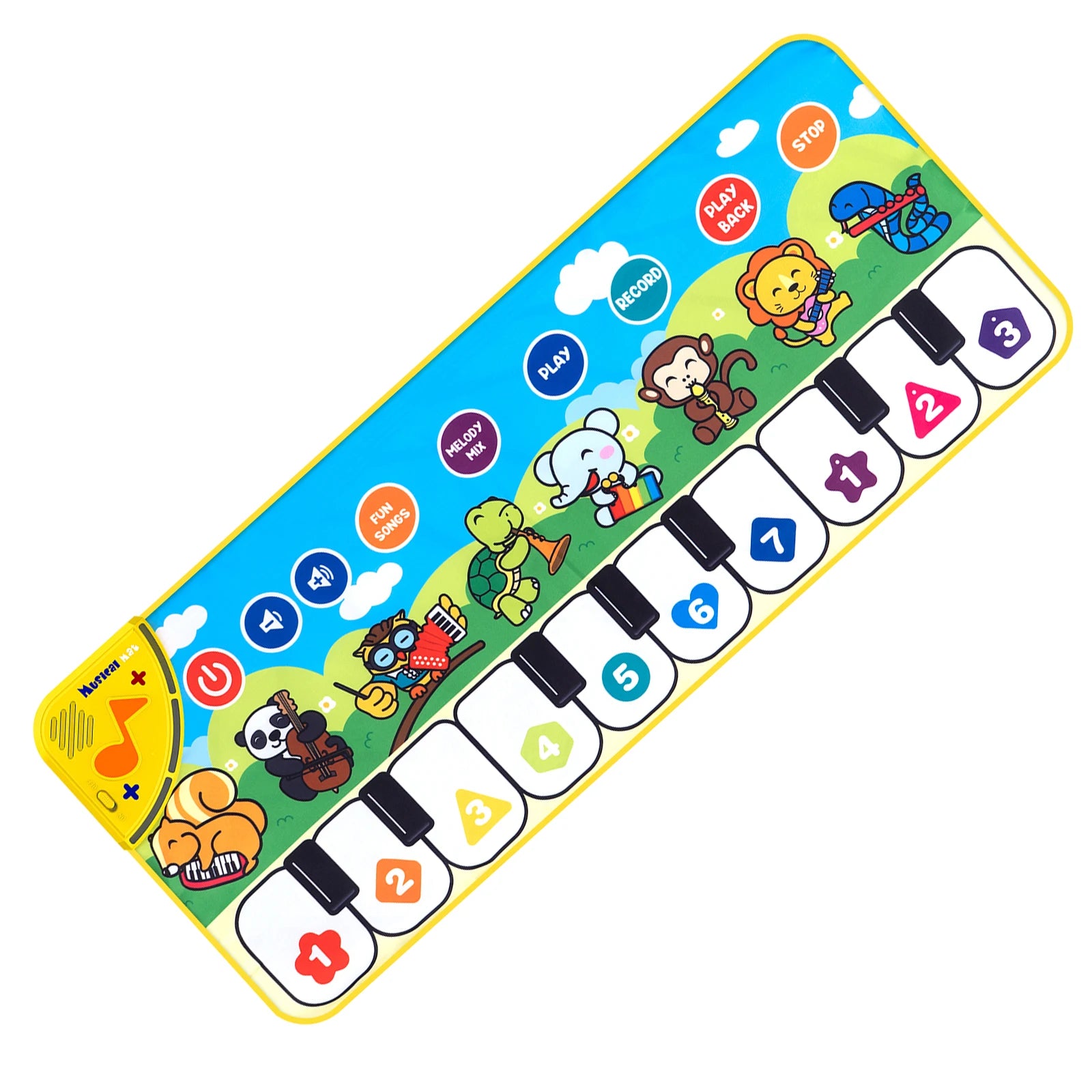 Kids Musical Piano Mat — Floor Keyboard Dance Mat with 8 Animal Sounds