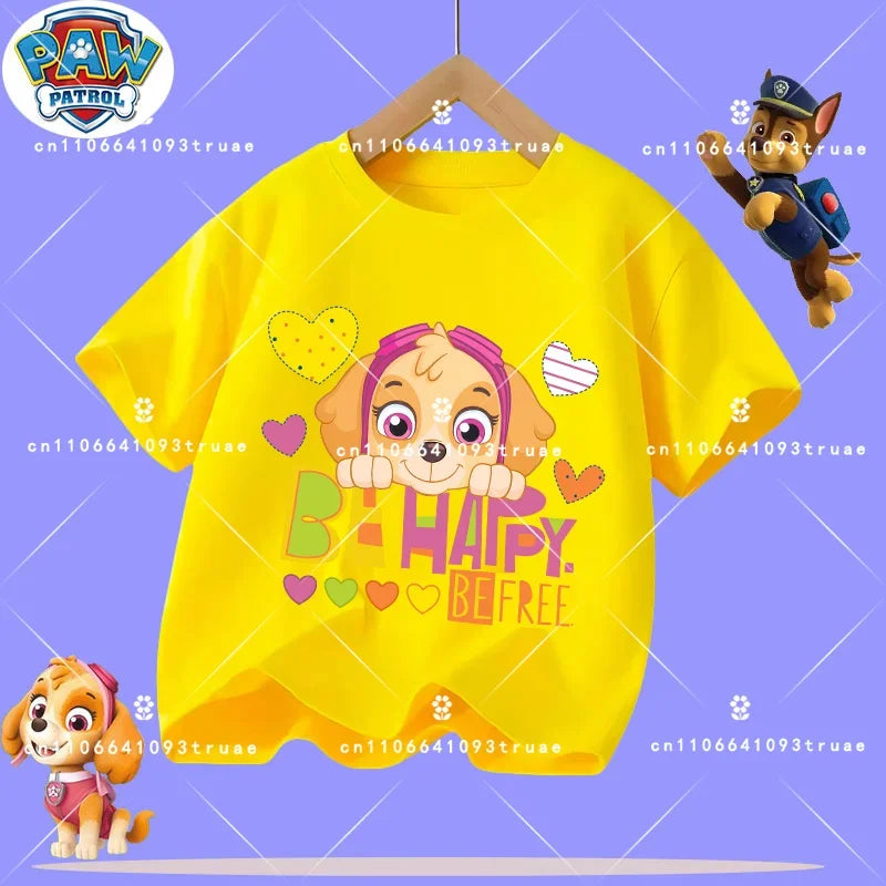 PAW Patrol Kids Cotton T-Shirt — Short Sleeve Cartoon Tee for Boys & Girls Ages 7–13