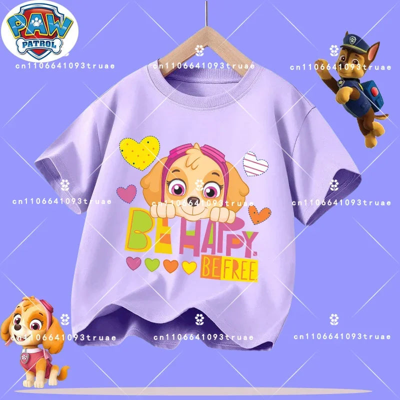 PAW Patrol Kids Cotton T-Shirt — Short Sleeve Cartoon Tee for Boys & Girls Ages 7–13