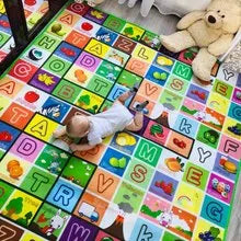 Double-Sided Baby Play Mat — Animal Kids Rug for Crawling & Floor Play