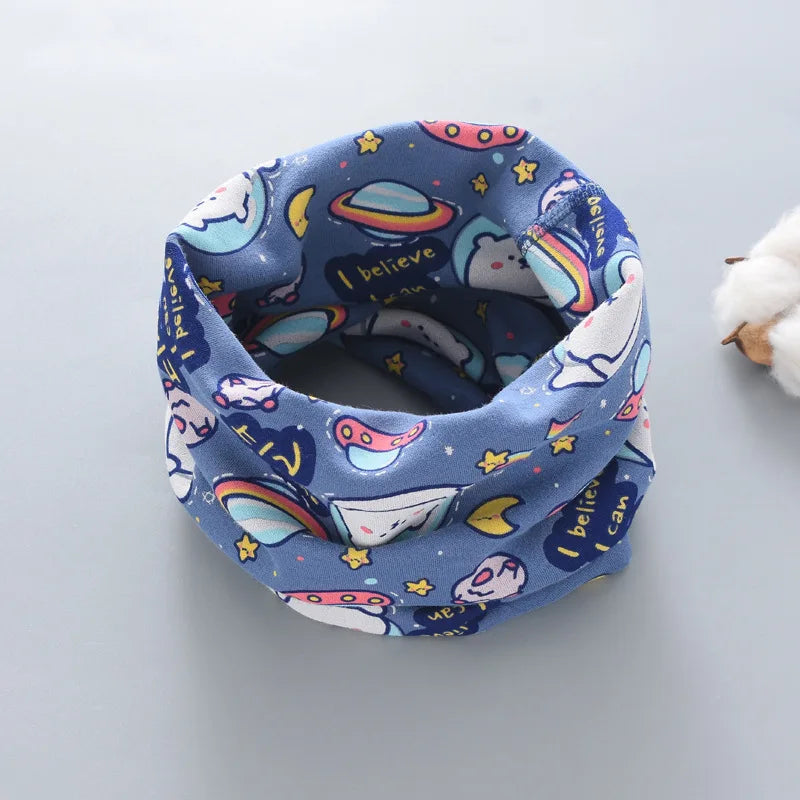 Winter Children Warmer Neck Scarf For Kids Boys Girls Neckerchief Cute Baby Cartoon Scarf Soft Neck Collar Children´s Scarves