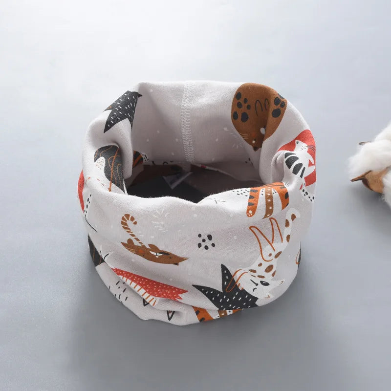 Winter Children Warmer Neck Scarf For Kids Boys Girls Neckerchief Cute Baby Cartoon Scarf Soft Neck Collar Children´s Scarves