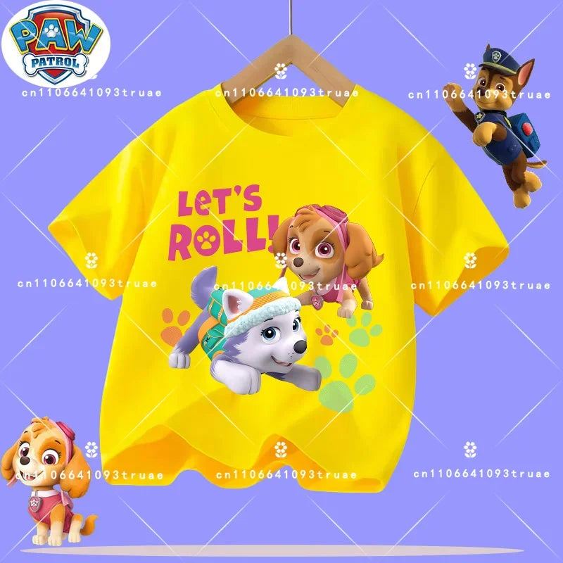 PAW Patrol Kids Cotton T-Shirt — Short Sleeve Cartoon Tee for Boys & Girls Ages 7–13