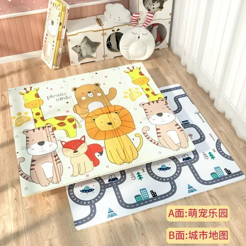 Foldable Children Blanket XPE Foam Baby Play Mat Soft Floor Crawling Pad Toys For Kids Carpet Folding Game Activity Rug with Bag