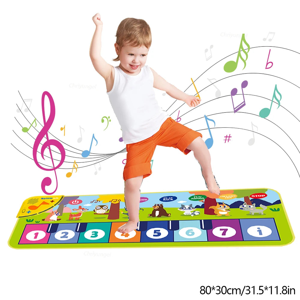 Piano Dance Mat for Kids 80x30cm — Musical Floor Keyboard with Demo Songs
