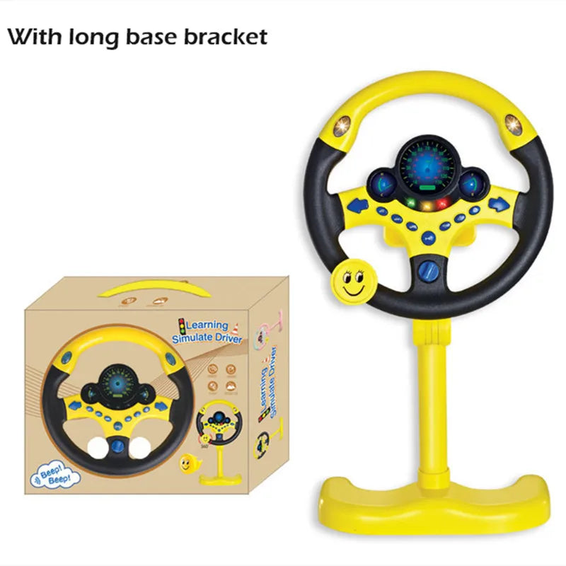 Infant Shining Simulation Steering Wheel Toys Children's Toy Kids Early Education Copilots Stroller Steering Wheel Vocal Toys