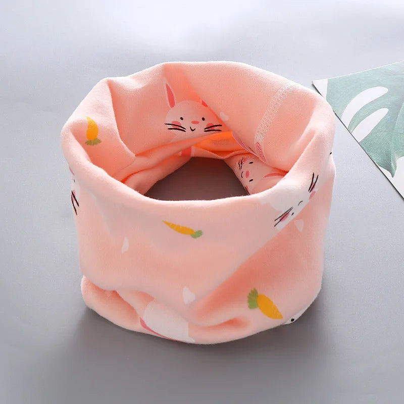 Winter Children Warmer Neck Scarf For Kids Boys Girls Neckerchief Cute Baby Cartoon Scarf Soft Neck Collar Children´s Scarves