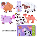 Baby Puzzle Montessori Educational Toys Wood 3D Puzzle Games Iron Box children Puzzles Jigsaw Wooden Puzzles For Kids 2 3 4 Year