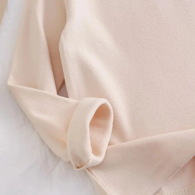 Kids Boys Girls Thermal Top Mock Neck T-Shirt Warm Underwear Sweatshirt Children Long Sleeve Homewear Candy Color Top Clothes