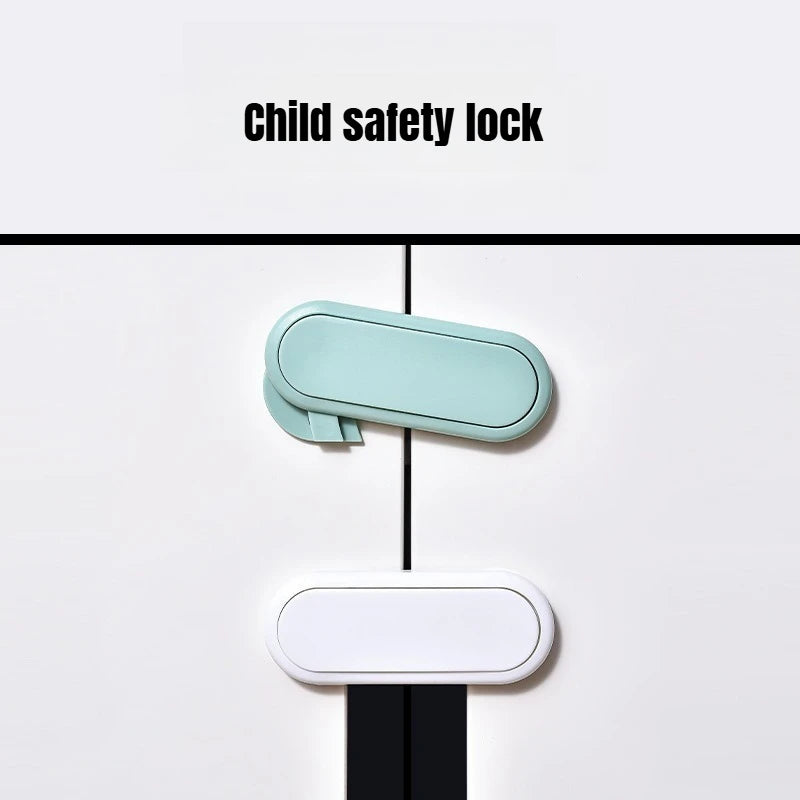 Latch Cabinet Door Protection 5pcs Children's Drawer Safety Baby Anti Pinch Hand Invisible Lock Opposite Door Wardrobe Lock