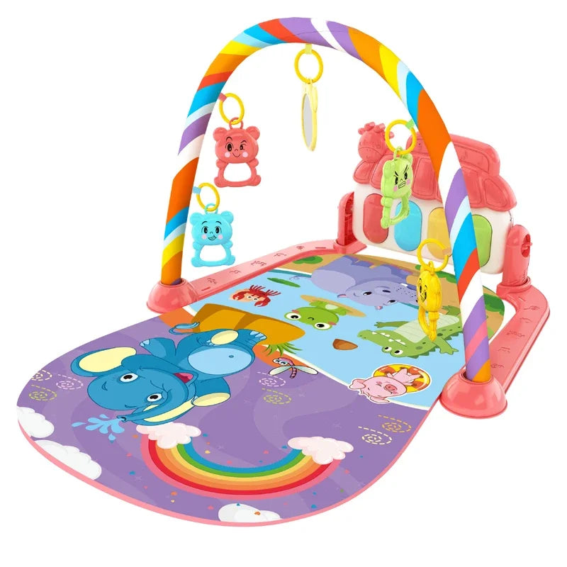 Musical Baby Activity Gym — Piano Keyboard Play Mat with Animal Sounds