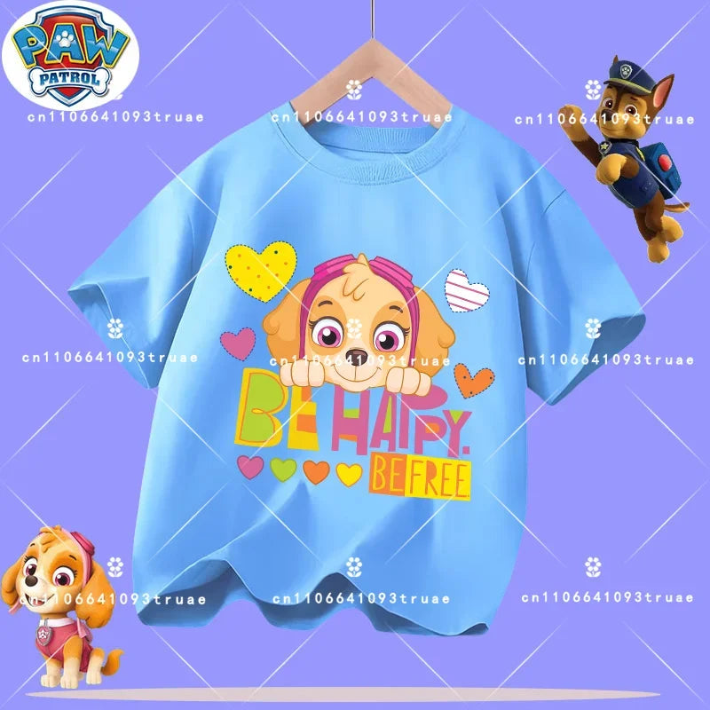 PAW Patrol Kids Cotton T-Shirt — Short Sleeve Cartoon Tee for Boys & Girls Ages 7–13