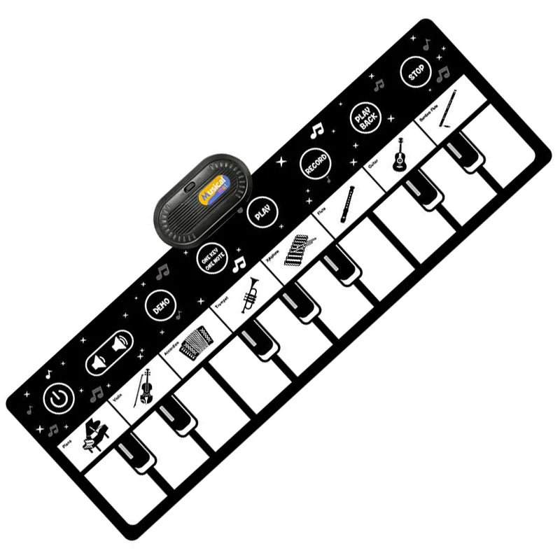 Kids Musical Piano Mat — Floor Keyboard Dance Mat with 8 Animal Sounds