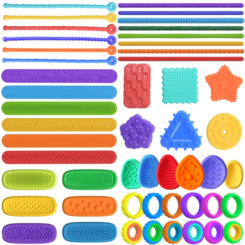 Textured Silicone Sensory Toys for Kids — Fidget Stress Relief for Autism & ADHD