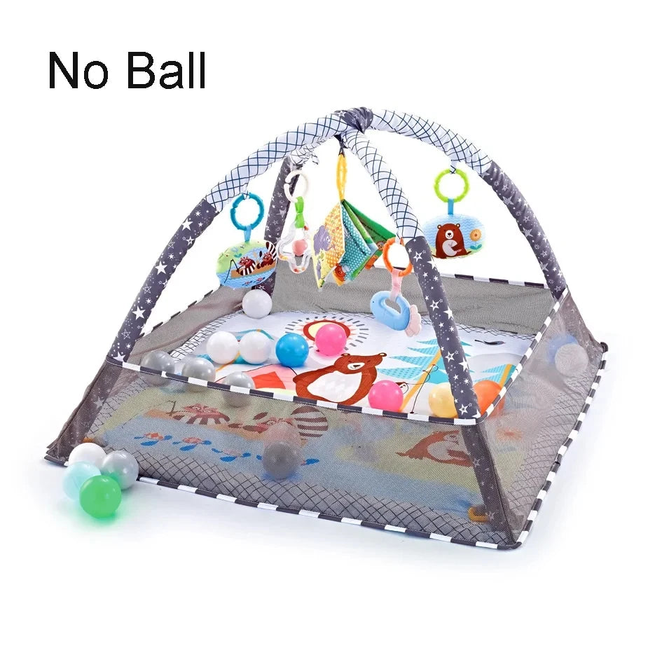 Baby Play Gym Mat — Newborn Activity Gym with Tummy Time & Crawling Blanket