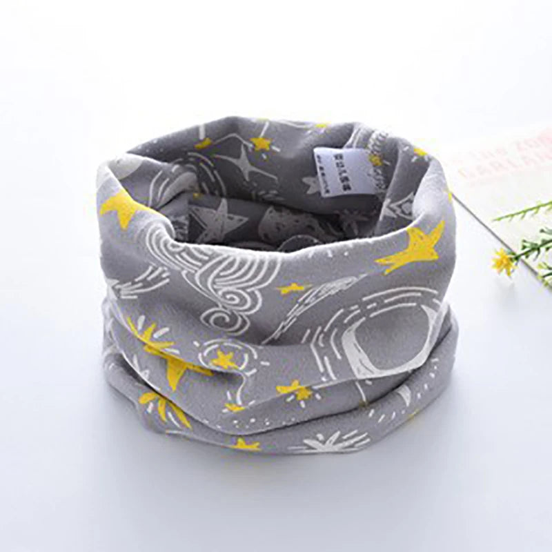Winter Children Warmer Neck Scarf For Kids Boys Girls Neckerchief Cute Baby Cartoon Scarf Soft Neck Collar Children´s Scarves