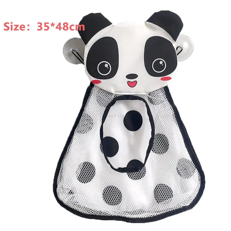 Baby Bathroom Mesh Bag with Sucker for Children Toys Kid Bathtub Doll Organizer Cartoon Animal Shapes Cloth Toys Storage Net Bag