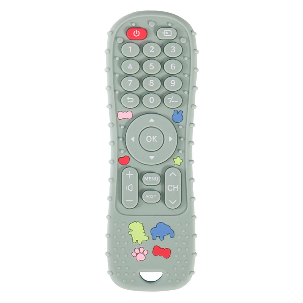 Soft Silicone Teether in Remote Control Shape Ideal Soft Teething Toy for Babies Perfect Children's Holiday Gift