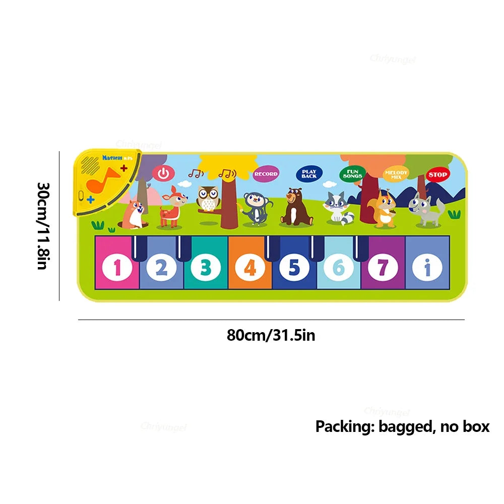 Piano Dance Mat for Kids 80x30cm — Musical Floor Keyboard with Demo Songs