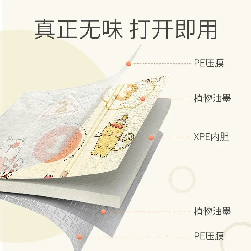 Foldable Children Blanket XPE Foam Baby Play Mat Soft Floor Crawling Pad Toys For Kids Carpet Folding Game Activity Rug with Bag