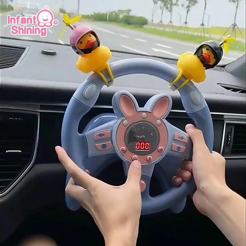 Baby Stroller Steering Wheel Toy — Light-Up Simulation Copilot Toy for Infants