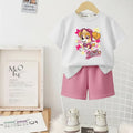 PAW Patrol Girls Casual Shorts Set — T-Shirt & Shorts 2-Piece Summer Sportswear