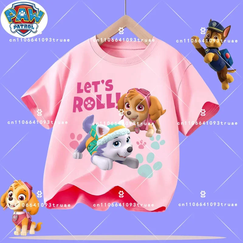 PAW Patrol Kids Cotton T-Shirt — Short Sleeve Cartoon Tee for Boys & Girls Ages 7–13
