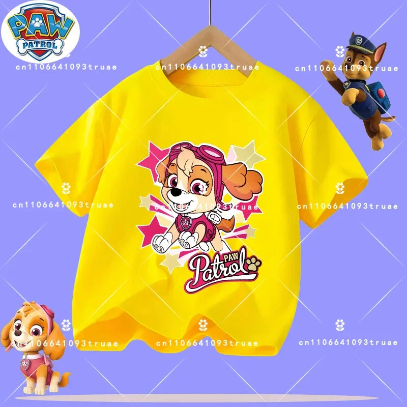 PAW Patrol Kids Cotton T-Shirt — Short Sleeve Cartoon Tee for Boys & Girls Ages 7–13