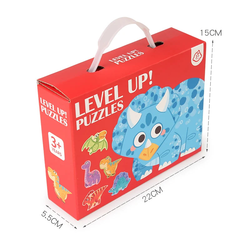 Wooden Jigsaw Puzzle Kids Toy Cartoon Animal Jigsaw Puzzles Game Early Educational Toys Gift Set for Children