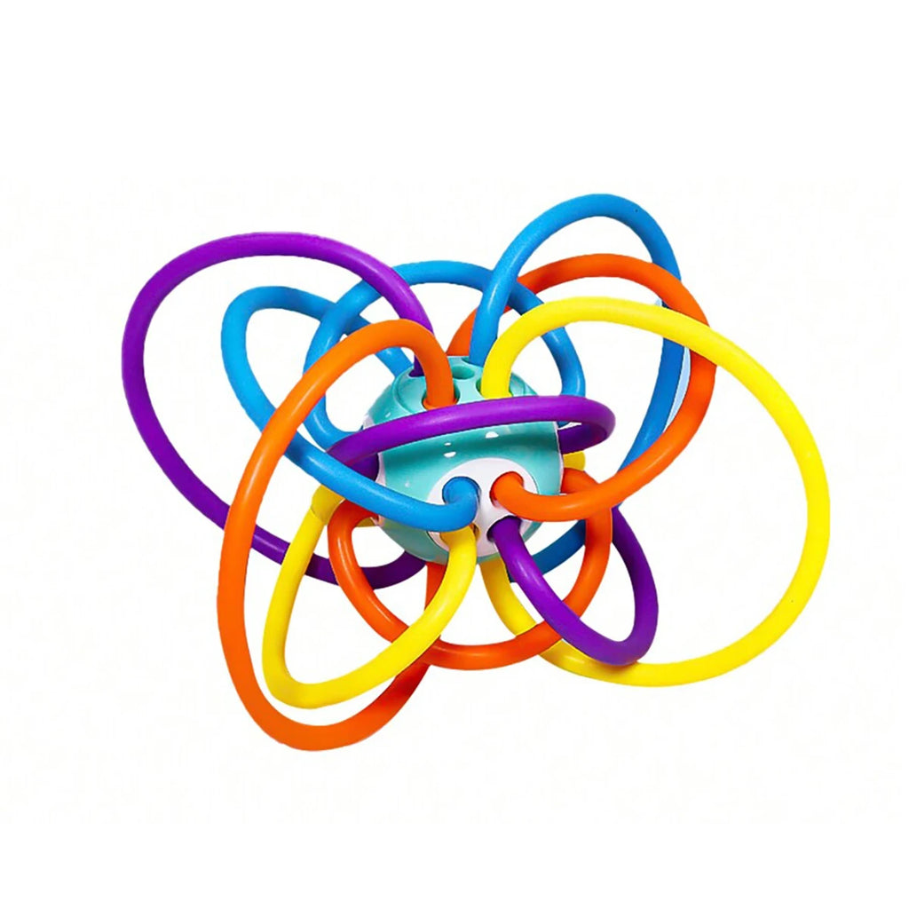 Baby Manhattan Grasping Ball — 3-in-1 Teether, Rattle & Sensory Toy