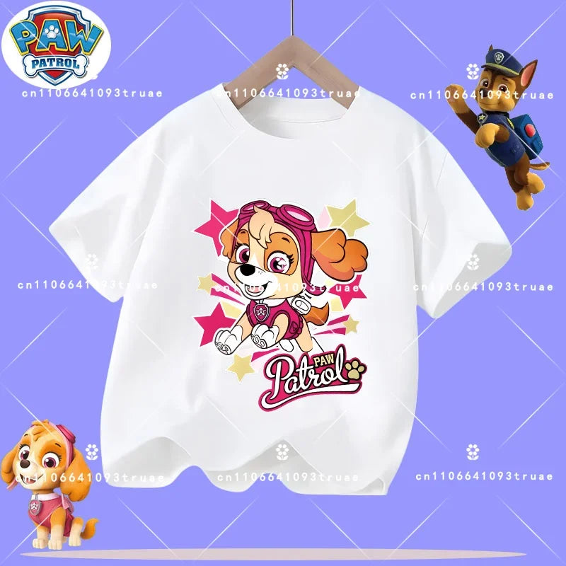 PAW Patrol Kids Cotton T-Shirt — Short Sleeve Cartoon Tee for Boys & Girls Ages 7–13