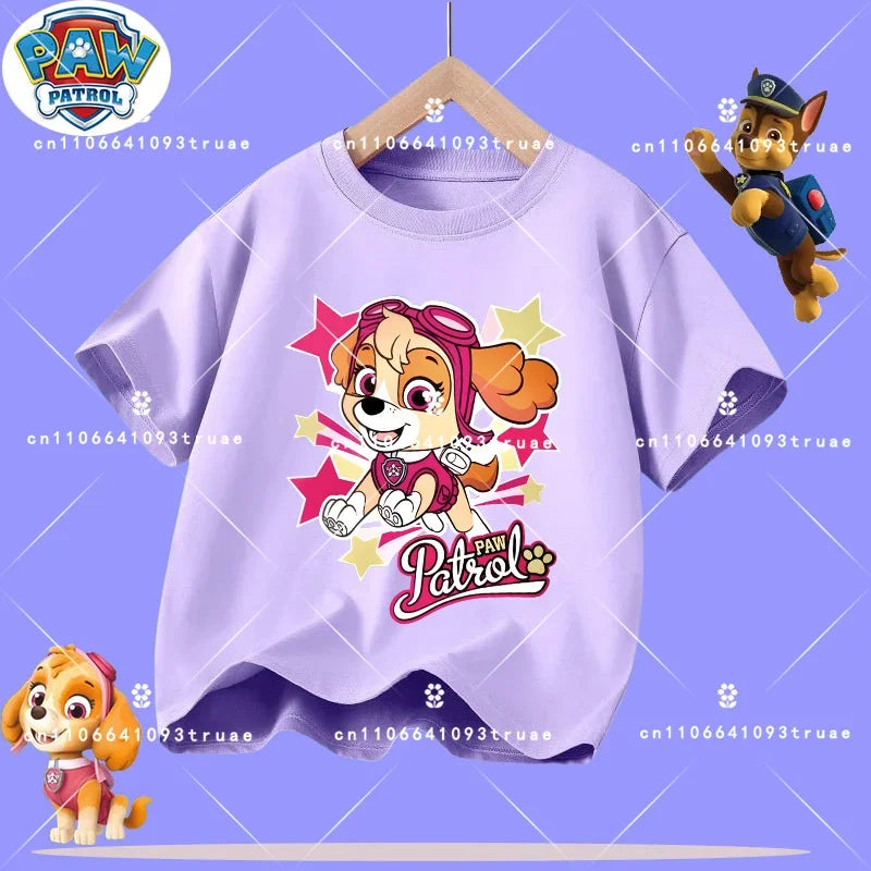 PAW Patrol Kids Cotton T-Shirt — Short Sleeve Cartoon Tee for Boys & Girls Ages 7–13