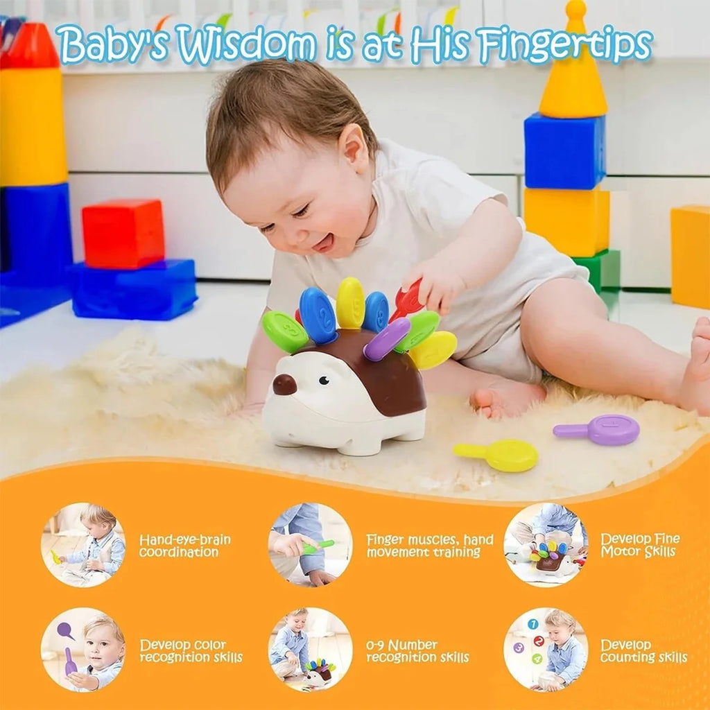 Sensory Hedgehog Cute Animals Toys Toddler Montessori Fine Motor Toys Baby Preschooler Educational Sensory Infant Travel Toys