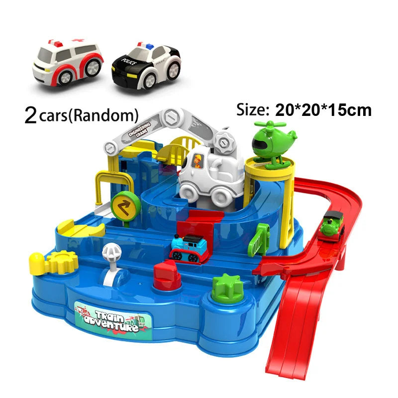 Racing Rail Car Model Space Aerospace Animals Educational Toys Children Train Track Adventure Brain Mechanical Interactive Game
