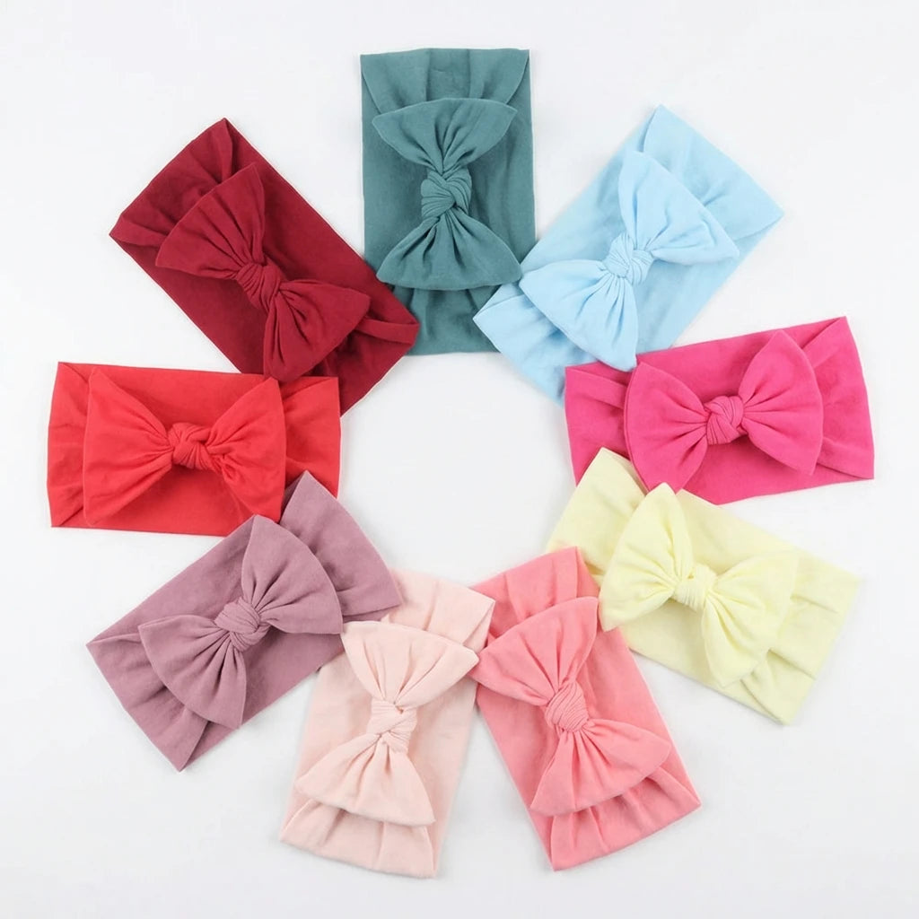 Soft Baby Bow Headbands for Girls — Elastic Newborn Hair Accessories