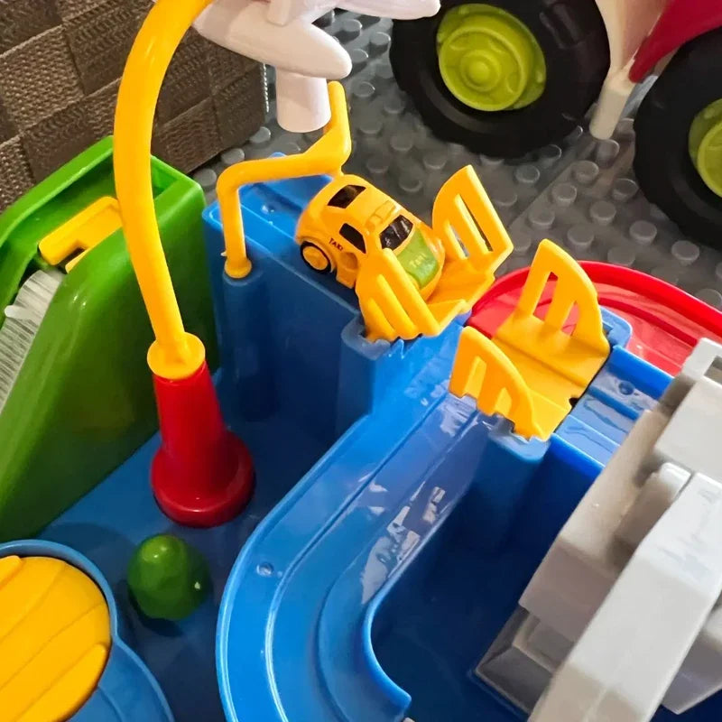 Racing Rail Car Model Educational Toys Children Track Adventure Game Brain Mechanical Interactive Train Animals Space Rocket Toy