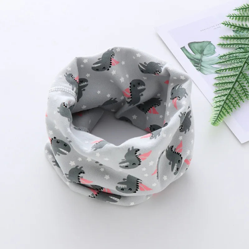 Winter Children Warmer Neck Scarf For Kids Boys Girls Neckerchief Cute Baby Cartoon Scarf Soft Neck Collar Children´s Scarves