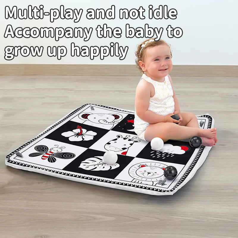 Baby Play Gym Mat — Newborn Activity Gym with Tummy Time & Crawling Blanket
