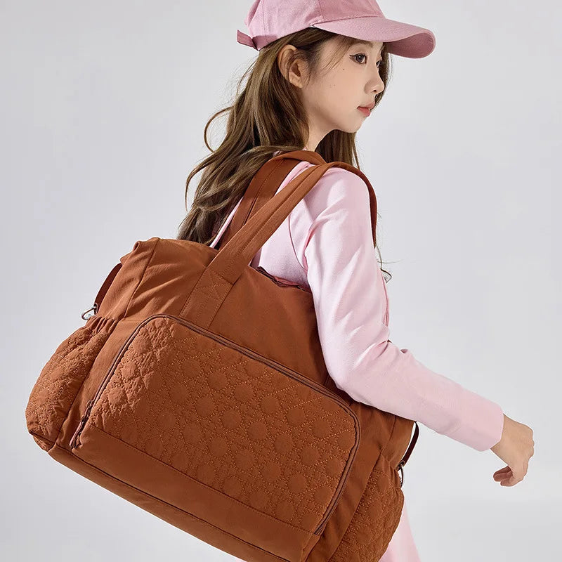 Personalized Large Capacity Mommy Bag for Women Tote Baby Diaper Nappy Bags Custom Baby Name Shoulder Solid Color Maternity Bags