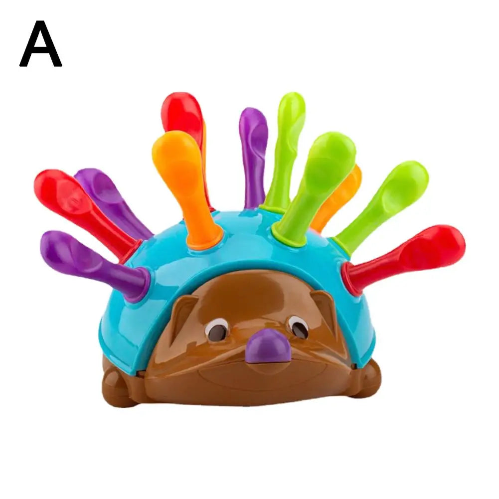 Hedgehog Insert Toy — Montessori Color Sorting & Fine Motor Skills Toy for Toddlers