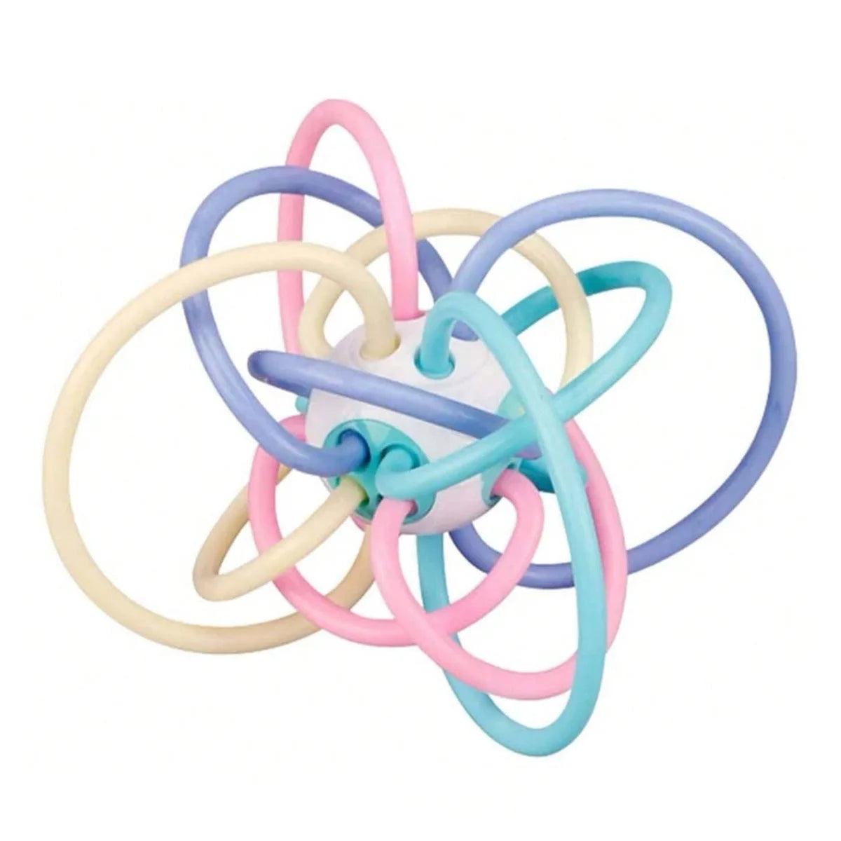 Baby Manhattan Grasping Ball — 3-in-1 Teether, Rattle & Sensory Toy