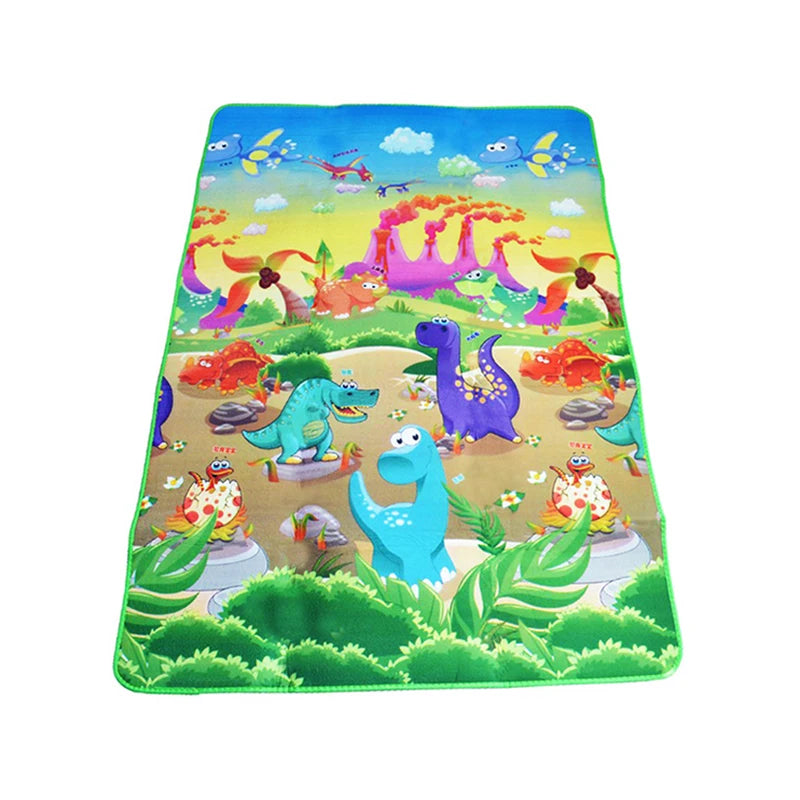 Double-Sided Baby Play Mat — Animal Kids Rug for Crawling & Floor Play