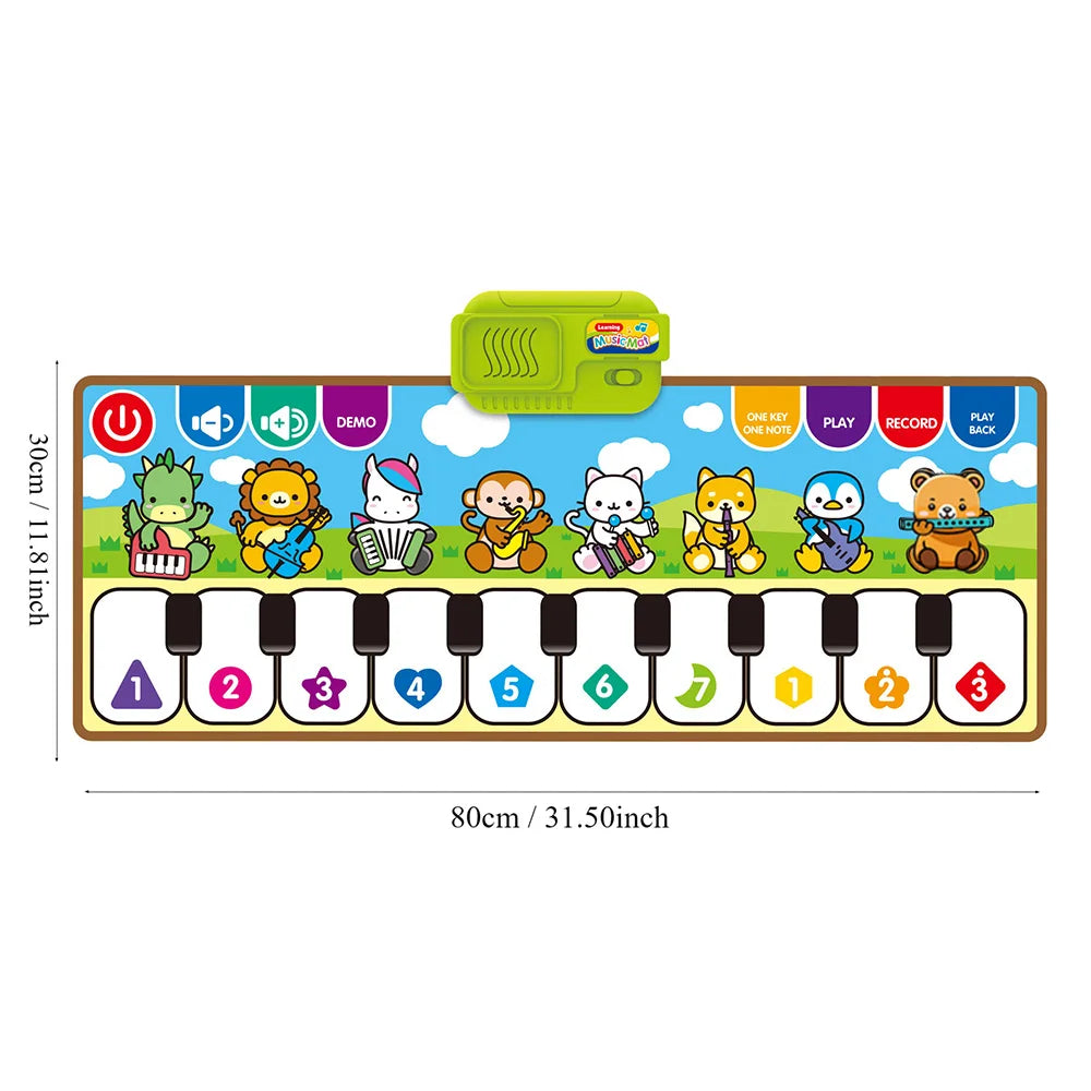 Animal Piano Play Mat: Musical Learning Fun for Little Feet
