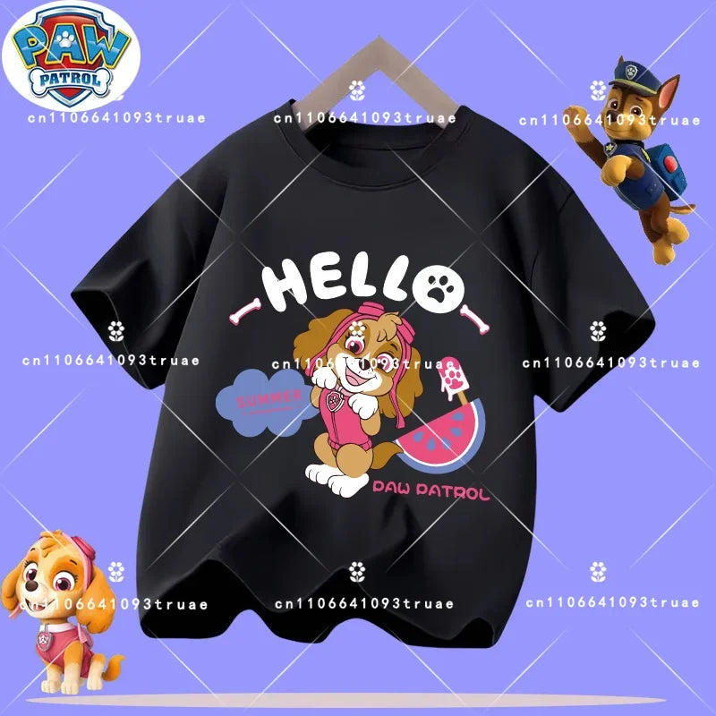 PAW Patrol Kids Cotton T-Shirt — Short Sleeve Cartoon Tee for Boys & Girls Ages 7–13