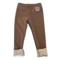 Kids Plush Warm Trousers — Soft Stretchy Animal Print Winter Pants for Boys & Girls Ages 1–8