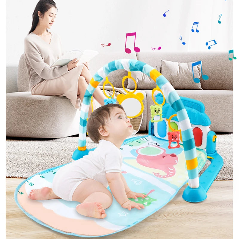 Musical Baby Activity Gym — Piano Keyboard Play Mat with Animal Sounds