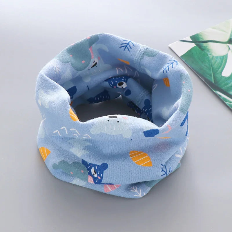 Winter Children Warmer Neck Scarf For Kids Boys Girls Neckerchief Cute Baby Cartoon Scarf Soft Neck Collar Children´s Scarves
